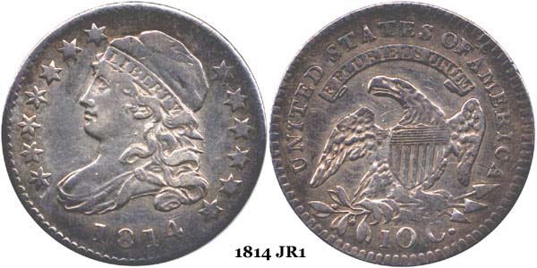 1814 JR1 Capped Bust Dime