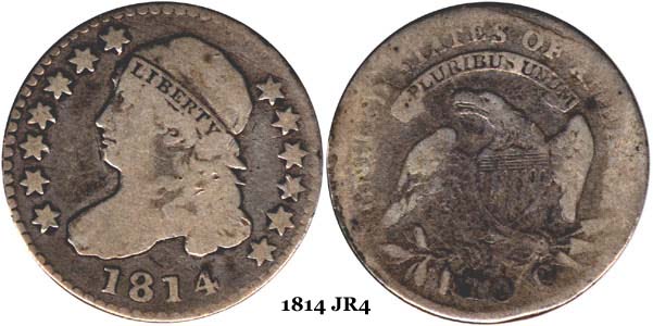 1814 JR4 Capped Bust Dime