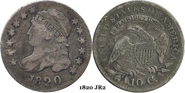 1820 JR2 Capped Bust Dime