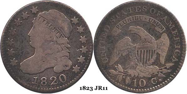 1820 JR11 Capped Bust Dime