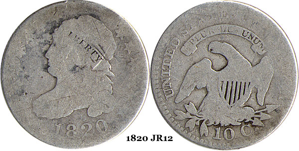 1820 JR12 Capped Bust Dime