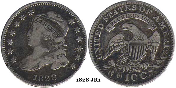 1828 JR1 Capped Bust Dime