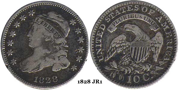 1828 JR1 Capped Bust Dime