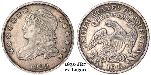 1830 JR7 Capped Bust Dime