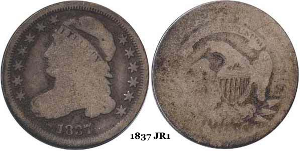 1837 JR1 Capped Bust Dime